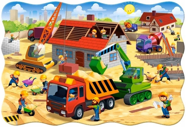 Puzzle 20 elementów MAXI Dom w budowie