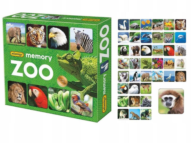 Gra Memory Zoo Pamięciowa Dla Dzieci Pamięć 5+ Adamigo