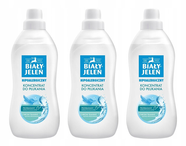 Biały Jeleń Płyn do płukania koncentrat 1l x 3 szt