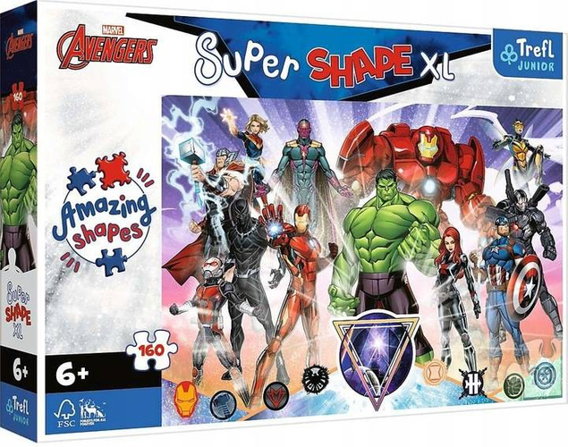 PUZZLE SUPER SHAPE XL 160 ODWAGA AVENGERS MARVEL