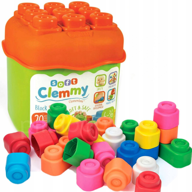 Baby Clemmy Wiaderko Z 20 Klockami Clementoni 14741 OUTLET