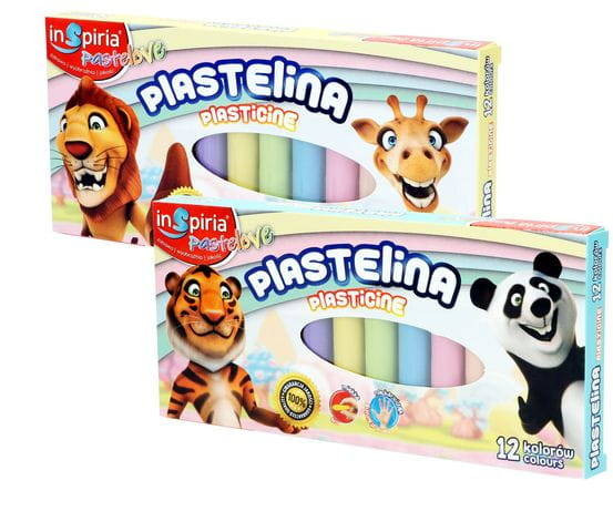 PLASTELINA PASTELOVE 12 KOLORÓW INSPIRIA