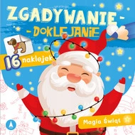 Zgadywanie Doklejanie MAGIA ŚWIĄT CHOINKA KOLOROWANKA NAKLEJKI 5+ Skrzat