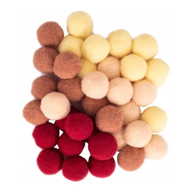 Pompony 20 mm - Ognista lawa 335121023