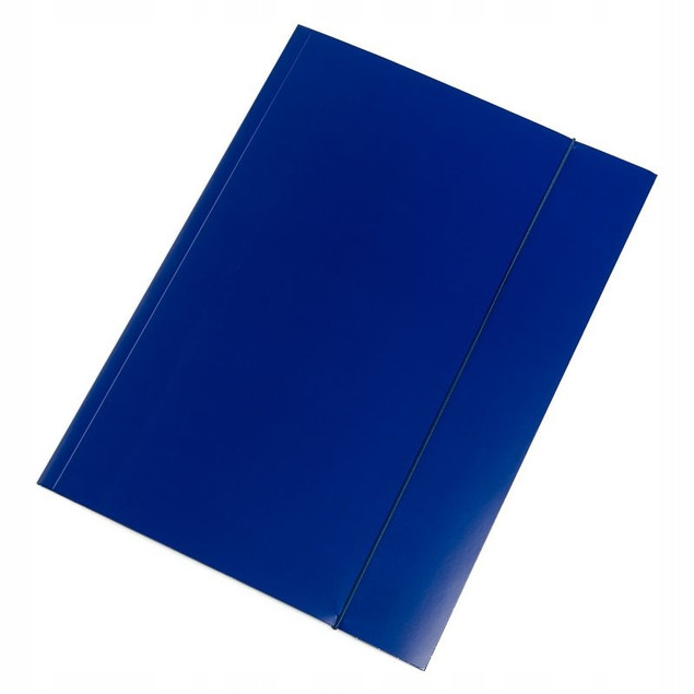 Teczka z gumką A4+ jednokolorowa granatowa p10 INTERDRUK   cena za 1 sztukę