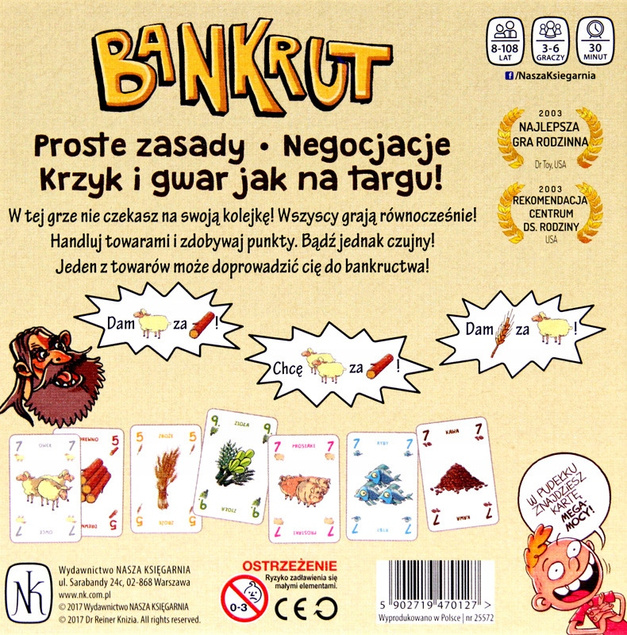 Bankrut Gra Karciana Negocjacje Na Targu 8+ Nasza Księgarnia