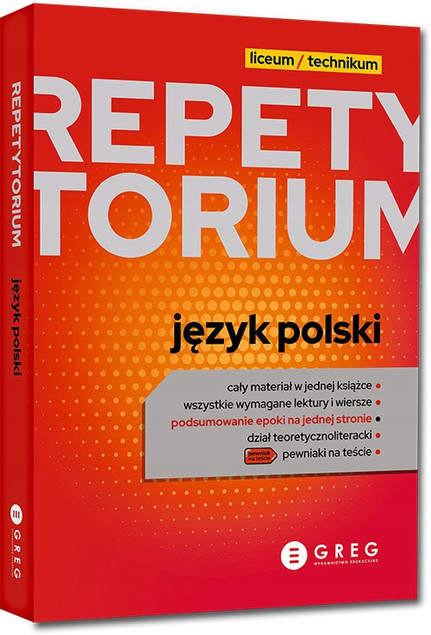 JĘZYK POLSKI Repetytorium MATURA 2026 + TABLICE Nowa Podstawa Programowa