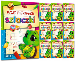 10x Moje Pierwsze Szlaczki Kolorowe Ilustracje Nauka Pisania Greg