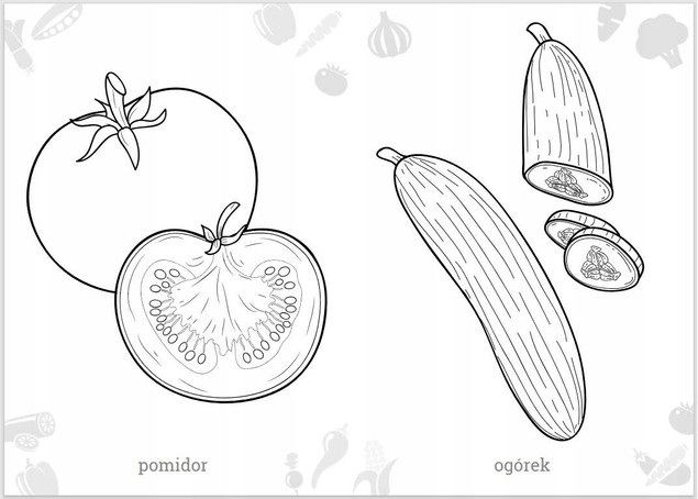 Maluszkowe malowanie. Warzywa