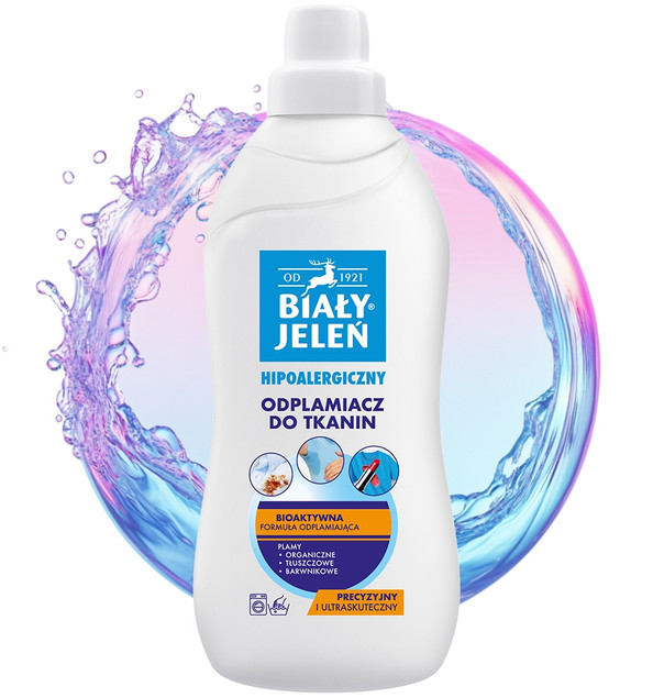 Odplamiacz do prań, hipoalergiczny 1 L | Biały Jeleń