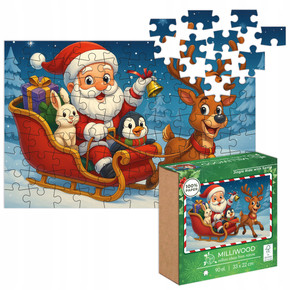 Puzzle 90 Układanka ŚWIĘTA Milliwood Podróż z Mikołajem Alexander