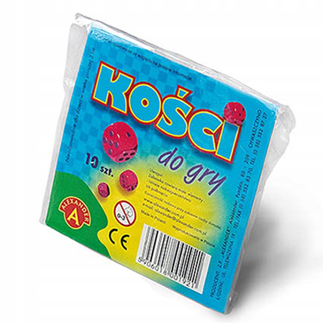 KOŚCI DO GRY Komplet 10szt. Gra Losowa 3+ Alexander 01921