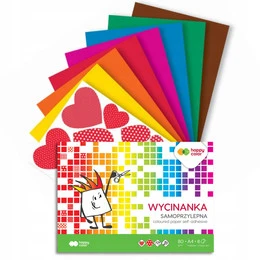 HAPPY COLOR Blok Wycinanka Samoprzylepna A4 8 Ark 8 Kartek