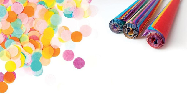 Bibuła gładka A3 w rolkach, 10 kolorów, 30 cm | Interdruk