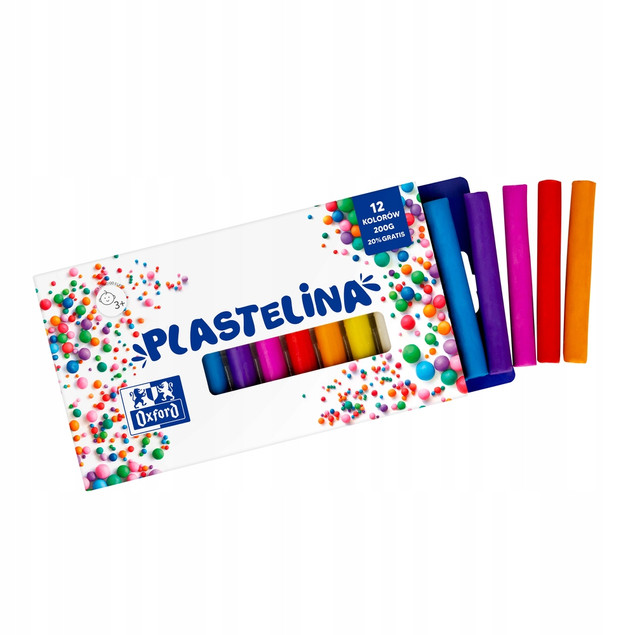 Plastelina Oxford 12 kolorów 200g