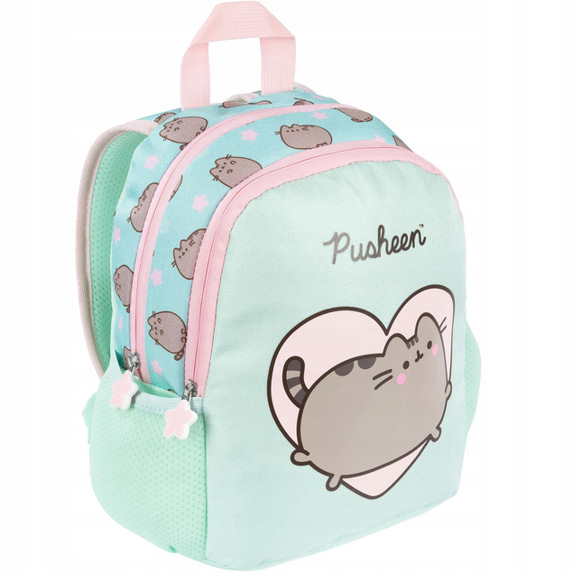 Plecak Wycieczkowy Mały PUSHEEN Miętowy D4 Dla Dziewczynki St.Majewski