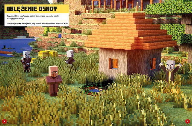 MINECRAFT Naklejkowa Przygoda Poszukiwacze Skarbów 7+ HarperKids