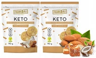 FRANK&OLI Keto Mini Ciasteczka SŁONY KARMEL KOKOS MIGDAŁY Bez Cukru 90g x2