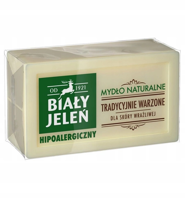 BIAŁY JELEŃ Hipoalergiczne Mydło Naturalne Do Skóry Wrażliwej w Kostce 150g