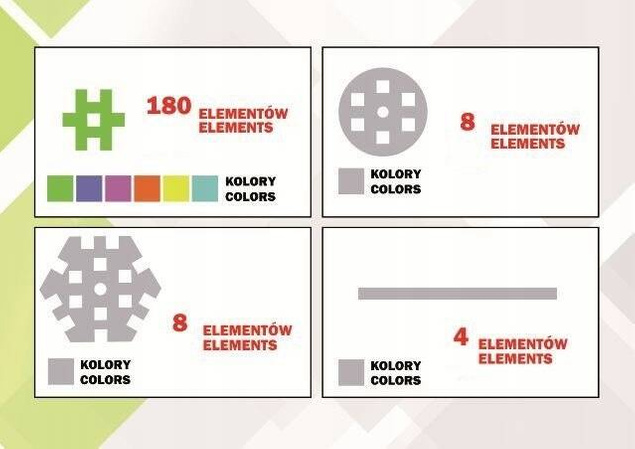 Klocki Konstrukcyjne Wafle Basic 200 Elementów 3+ Meli 50035