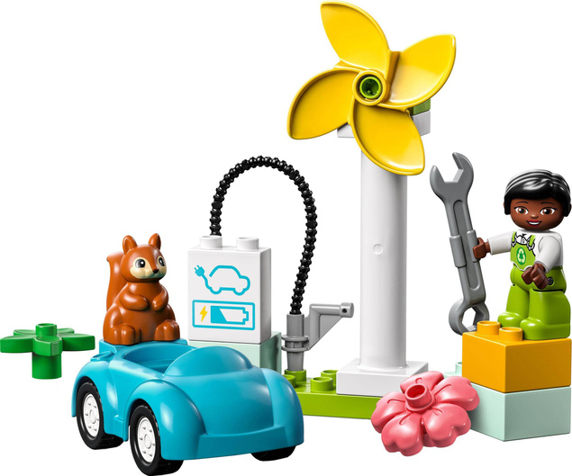 LEGO Duplo Turbina Wiatrowa i Samochód Elektryczny 16 el. 2+ 10985