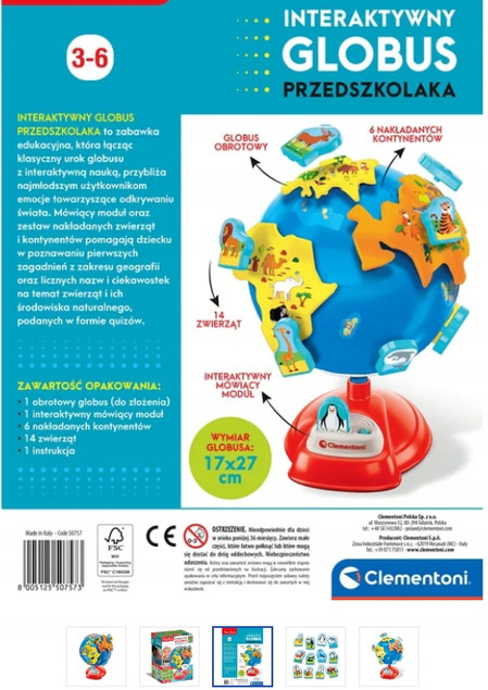 Interaktywny globus przedszkolaka