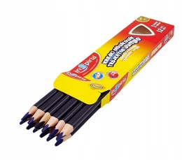 INSPIRIA Kredki Trójkątne Ołówkowe FIOLETOWY Jumbo 12 Sztuk