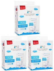 ZESTAW | 3x BOCIOLAND Woreczki Do Mrożenia Pokarmu Torebki Strunowe 200ml 30 szt