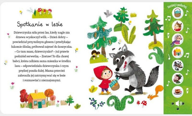 Bajka dźwiękowa. Czerwony Kapturek. Naciśnij i posłuchaj!