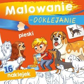 Malowanie Doklejanie Pieski 16 Naklejek 3+ Skrzat