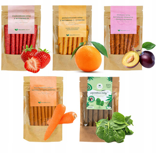 5x Zestaw ROLLSY WITAMINOWE 5 Smaków 250g Naturalnie Zdrowi