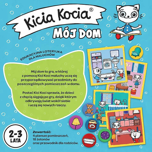 Gra Edukacyjna KICIA KOCIA Mój Dom Dla Dzieci LOTERYJKA 2-3 Lata Trefl