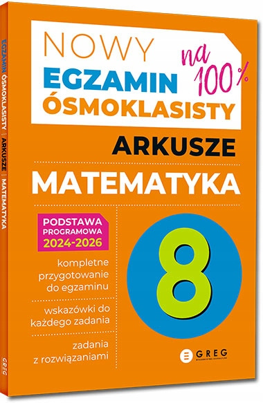 2x Egzamin Ósmoklasisty KOMPLET Matematyka Greg ZESTAW