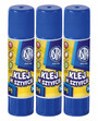 3x KLEJ W SZTYFCIE Szkolny Biurowy Mocny Zmywalny Bezbarwny 8g 3+ Astra