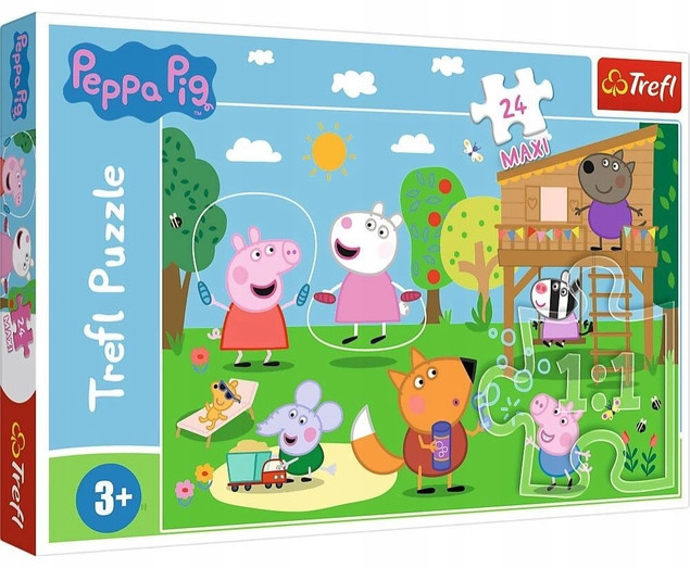 Puzzle 24 Maxi Zabawy na polanie Świnka Peppa 14342 