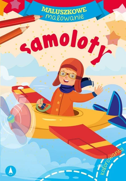 MALOWANKI KOLOROWANKI Z NAKLEJKAMI MALUSZKOWE MALOWANIE SAMOLOTY