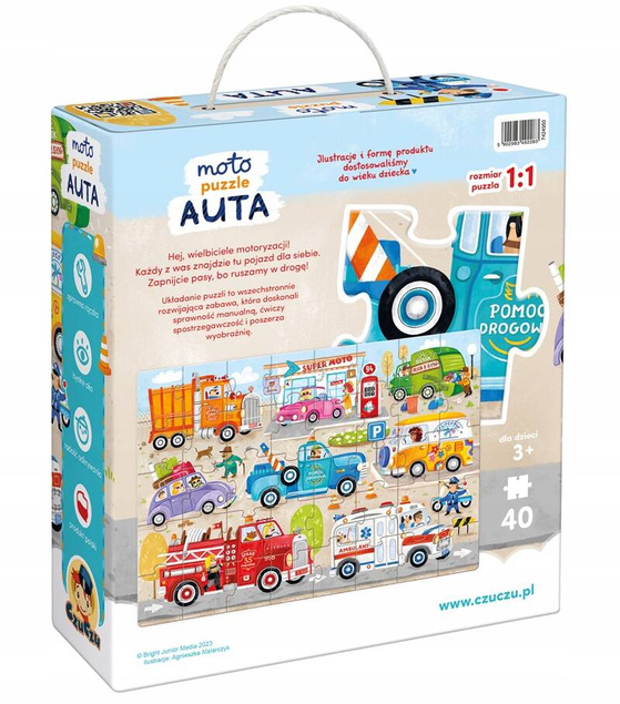 Moto Puzzle Auta 40el. 3-4+ CzuCzu