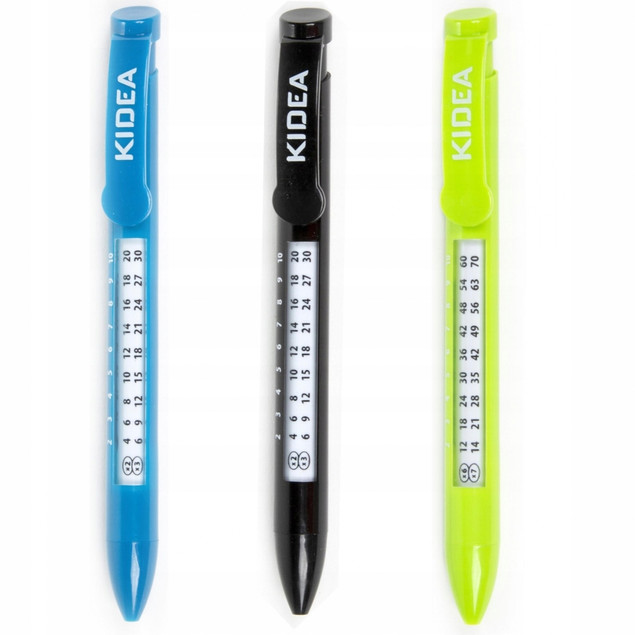 Długopis z tabliczką mnożenia Kidea D mix cena za 1 szt