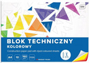 Blok Techniczny KOLOROWY A4 10 Kartek 160g Interdruk x5