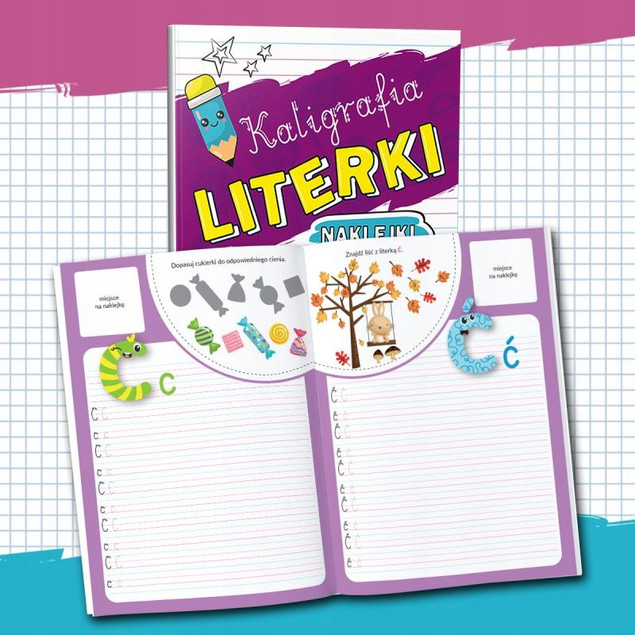 Kaligrafia. Literki z naklejkami Martel