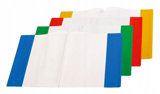 10x OKŁADKA NA ZESZYT A5 Panta Plast Kolorowe Bok
