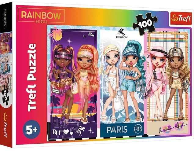 Puzzle 100 Tęczowe Laleczki Rainbow High 16444