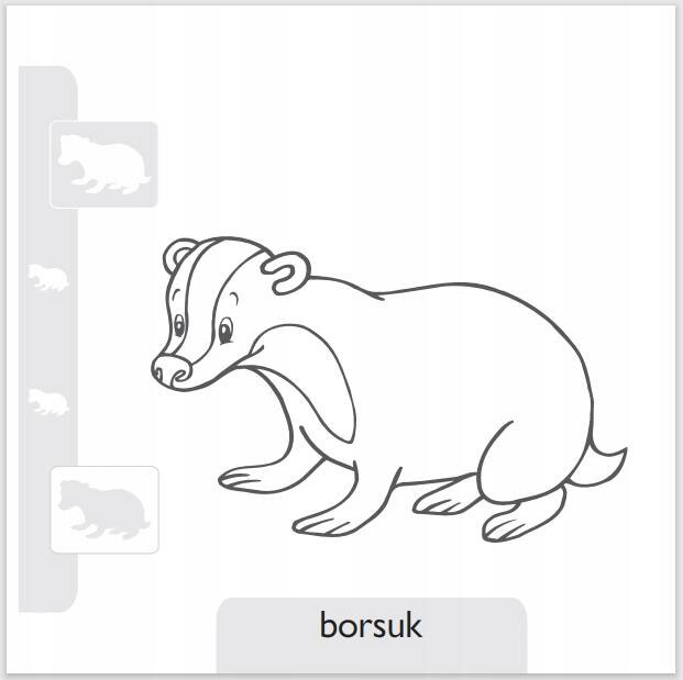 Pokoloruj zwierzaki z lasu