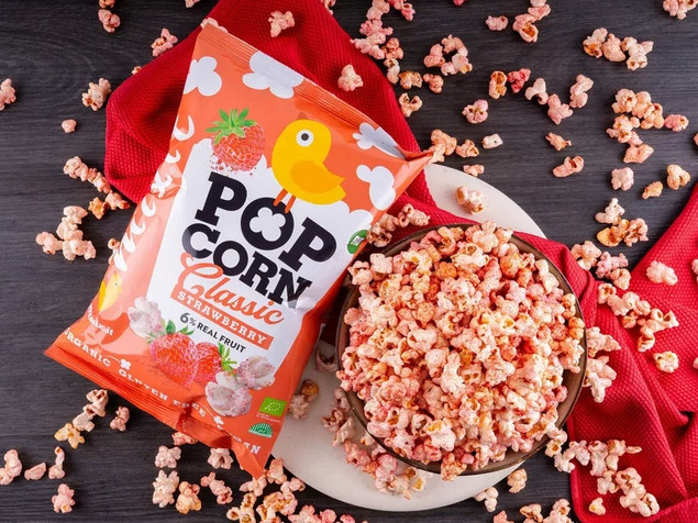 2x MIXIT Duży BIO Popcorn TRUSKAWKA 75g