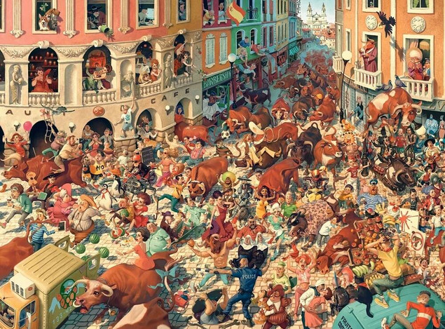 PUZZLE 3000 BYK ZWIERZĘTA RODEO HISZPANIA CASTOR