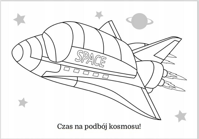 Kolorowanka Maluszkowe Malowanie Pojazdy Kosmiczne 2+ Skrzat