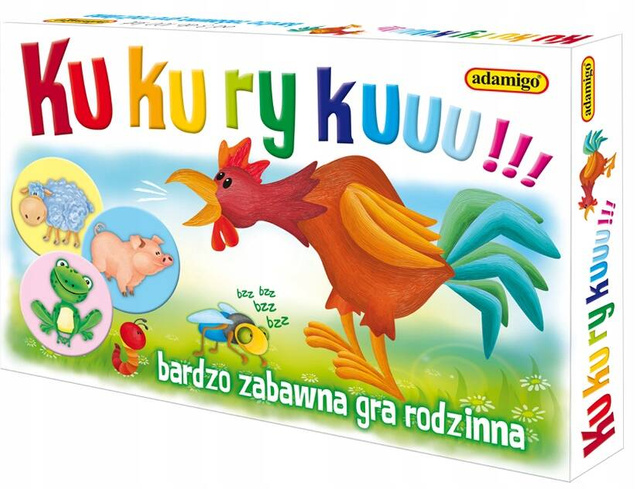 Gra Rodzinna Kukurykuuu Zabawna Naśladowanie Zwierząt Refleks 4+ Adamigo