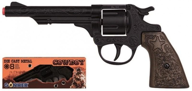 Gonher 80/6 Metalowy rewolwer kowbojski 