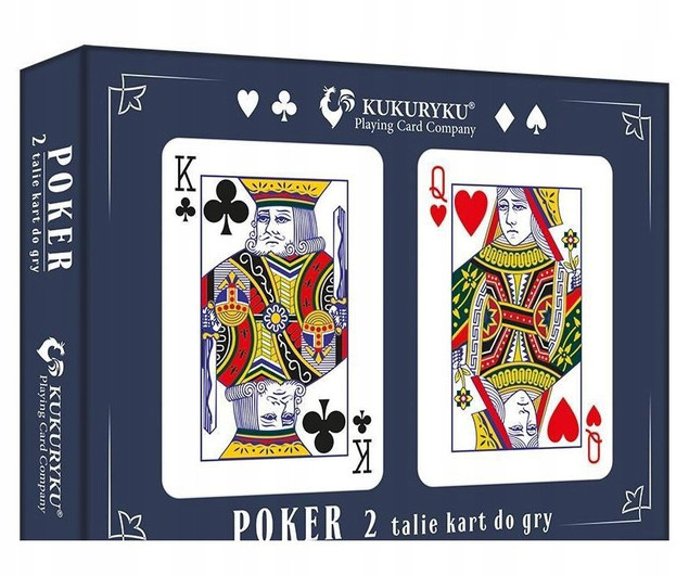 Karty Pokerowe Zestaw Dwóch Talii do Gry Towarzyska Polska na Prezent