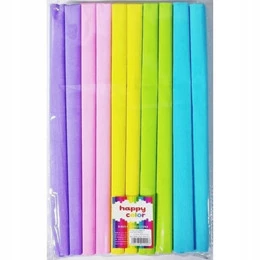 Happy Color 10x Bibuła Marszczona MIX PASTEL Wysoka Jakość 25x200cm